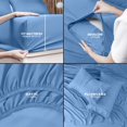 thumbnail image 4 of Juego de sábanas Utopia Bedding Queen de microfibra cepillada, azul holandés, 4 of 7