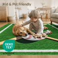 thumbnail image 4 of ODIKA 8'x10' Washable Area Rug Baseball Field Sport Design With Crossed Bats Ball And Stitched Seam Accents for Dining Room, Large Office, Lounge, Non-Slip Chair-Friendly Mat, 4 of 7