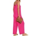 thumbnail image 4 of Fantaslook Jumpsuits for Women Casual Sleeveless Spaghetti Strap Rompers Boho Wide Leg Jumpsuits Overalls Dressy Trendy Outfits Clothes, 4 of 8