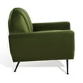 thumbnail image 6 of SAFAVIEH Couture Josh Modern Velvet Solid Tufted Accent Chair, Forest Green/Black, 6 of 13