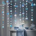 thumbnail image 2 of 40Th Birthday Decorations, Hanging Star Garland for Adult Birthday Party, Blue Iridescent Hanging Wall Decor for Themed Birthday Events One Size Blue, 2 of 3