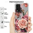 thumbnail image 3 of CoverON Phone Design For T-Mobile Revvl V+ 5G / Metro by TMobile Revvl V Plus Case, Clear Flexible Soft Rubber Slim TPU Cover, Purple Flower, 3 of 8