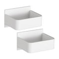 thumbnail image 3 of 2 estantes organizadores para colgar en la pared, soporte de almacenamiento multiusos antideslizante resistente, almacenamiento para cocina y baño, co, 3 of 8