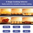 thumbnail image 6 of Magnavox 16.9 Qt./16L Air Fryer Oven with Steam Infusion, Countertop Convection Toaster Oven with Viewing Window, Blue, 6 of 13