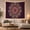 Burgundy Mandala, variant on Circular Mandala with Floral Center on Deep Plum Background, Mystical Boho for Boho Decor Lovers, Symmetrical Radial Wall Art, Housewarming Gift Tapestry Wall Hanging for Bedroom and Living Room