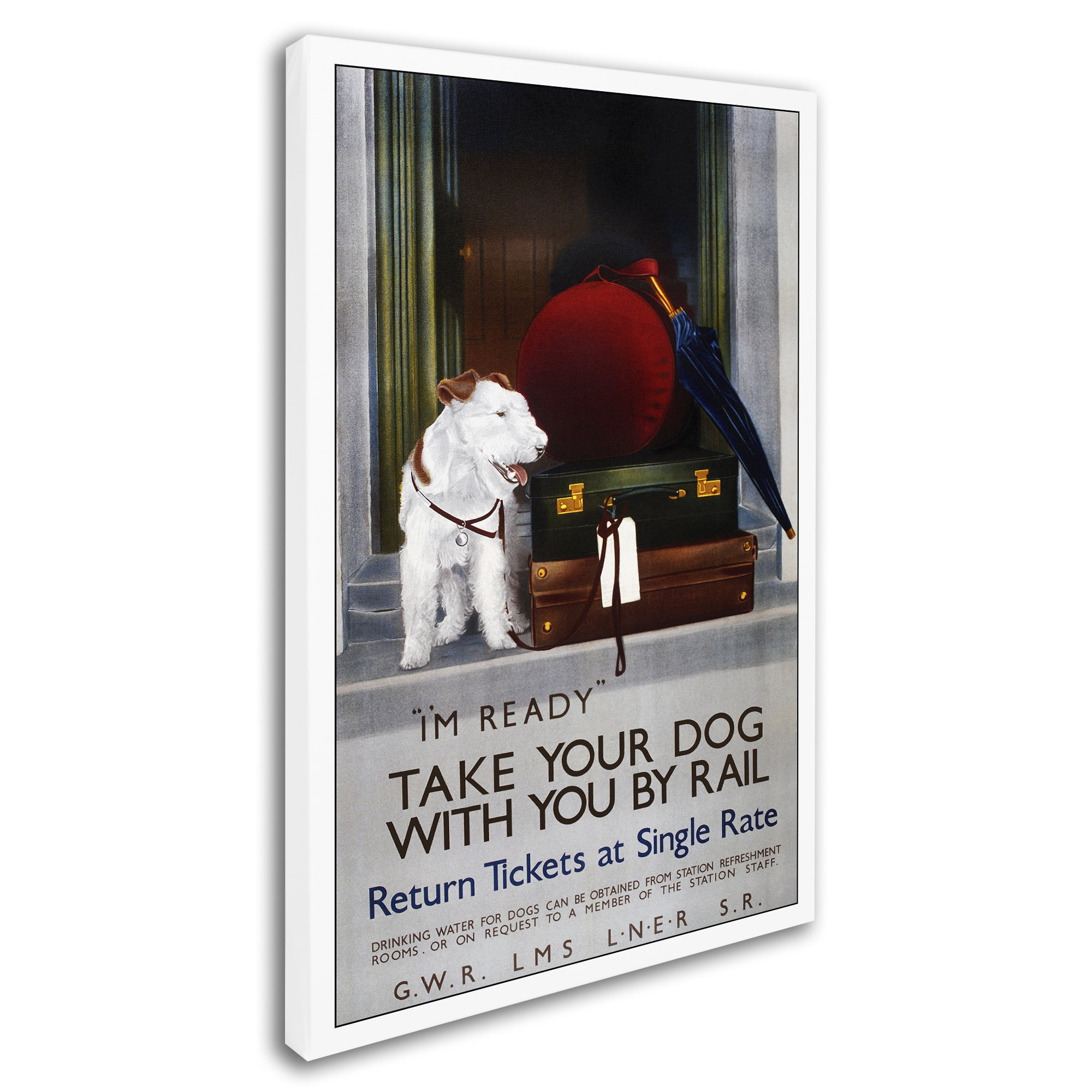 Trademark Fine Art 'Dog Rail' Canvas Art by Vintage Apple Collection