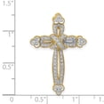 thumbnail image 4 of 14k Yellow Gold 1/4ct. Diamond Budded Cross Chain Slide, 4 of 4