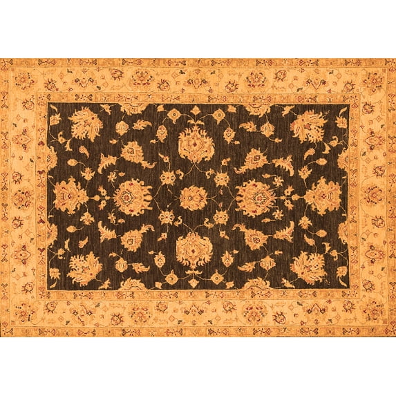 Ahgly Company Indoor Rectangle Persian Orange Traditional Area Rugs, 6' x 9'