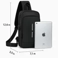 thumbnail image 6 of Soatuto Waterproof Sling Bag for Men Women Crossbody Backpack with USB Charging Port & Headphone Hole, Anti Theft Chest Pack Daypack, Adjustable Shoulder Bag for Travel, Hiking, Running Black, 6 of 6