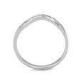 thumbnail image 4 of .06Ct Cubic Zirconia Stainless Steel Curved Band Promise Ring Women's Size 6, 4 of 5