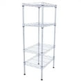 thumbnail image 4 of Tcbosik Metal Storage Shelf 4-Tiers Rectangle Steel Storage Rack for Kitchen Living Room Bathroom, Silver Gray, 4 of 8