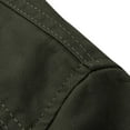 thumbnail image 6 of dzxyzu Men's Casual Lightweight Shirt Jacket Work Shacket Jackets Military Button Zipper Overshirt Tops With Flap Pockets 2024 Winter Saving, 6 of 8