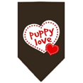 thumbnail image 1 of Puppy Love Screen Print Bandana Cocoa Large, 1 of 1