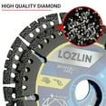 thumbnail image 3 of 5-Pack 4.5" Diamond Multi-Purpose Saw Blades - Heavy Duty Angle Grinder Discs for Cutting Marble/Quartz/Stone/Tile/Metal/Plastic (Black Teeth, 10), 3 of 9