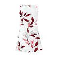 thumbnail image 6 of Drovellove 2026 Casual Beach Vacation Sundress with Pockets for Women V Neck Sleeveless Leaf Floral Print Plus Size Summer Dress , Loose A-Line Solid Color Swim Cover Up, 6 of 7