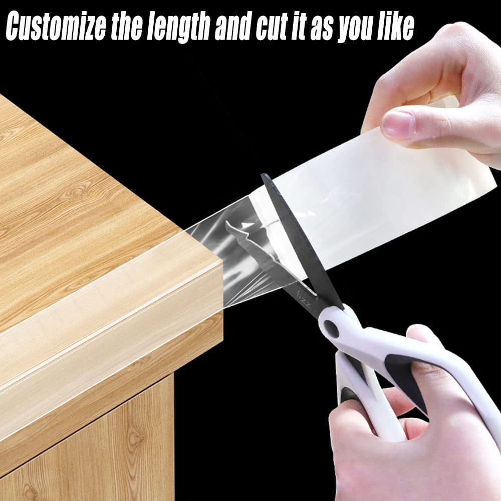 Baby Proofing Edge Protector for Baby 32.8ft Clear Edge Protector Strip Safety Corner Guards Child Proof Corner Bumper for Furniture(2" X 32.8')