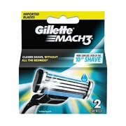 Gillette Mach3 Refill Blade Cartridges, 2 count