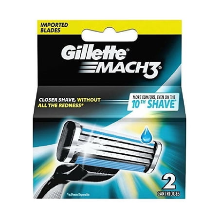 Gillette Mach3 Refill Blade Cartridges, 2 count