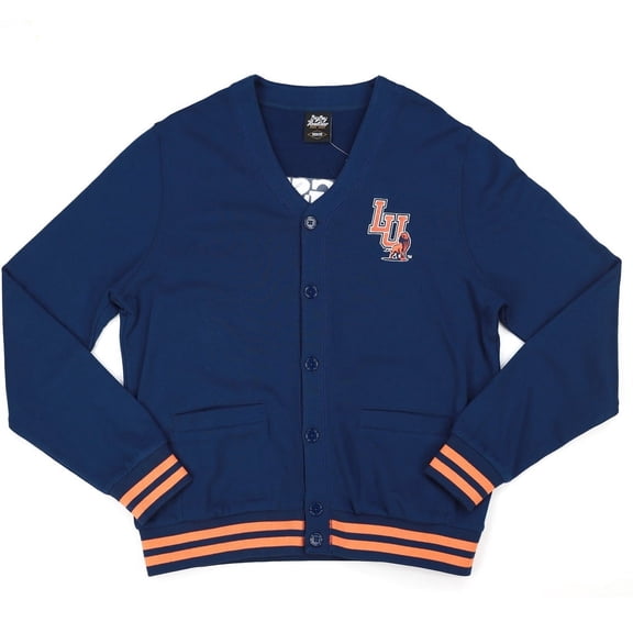 Big Boy Langston Lions S6 Mens Cardigan [Navy Blue - 3XL]