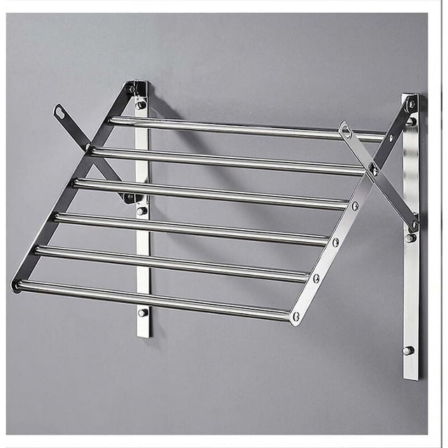 Tendedero de pared, tendedero de ropa, tendedero retráctil de pared, tendedero plegable de acero inoxidable, ahorra espacio