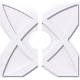 thumbnail image 1 of Ekena Millwork CMP16TS2-04000 16 Pouces OD x 4 Pouces ID Carré Titus Architectural Grade Médaillon de Plafond Contemporain PVC - 2 Pièces, 1 of 1