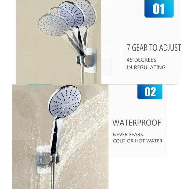 Adjustable Self-adhesive Handheld stick on plastic Showerhead