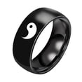 thumbnail image 1 of TIMIFIS Rings For Women 8mm Gossip Yin And Yang Fish Stainless Steel Ring Does Not Fade6-13 Valentine'S Day Gift, 1 of 6