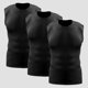 thumbnail image 4 of Camiseta sin mangas de compresión para hombre paquete de 3 chaleco ajustado de secado rápido que absorbe la humedad, 4 of 7