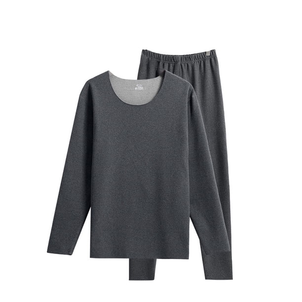 Qarigey Ropa interior térmica para hombre, capa base respetuosa con la piel, vestido cálido, ropa ajustada de invierno, ropa interior de otoño, conjuntos de ropa Gris>3XL NO4 Qarigey AP013689-04