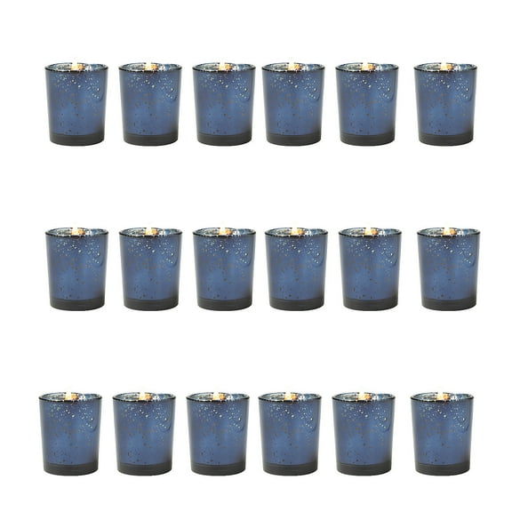 Fun Express Bulk Navy Blue Mercury Glass Votive Holders 36 Pieces