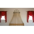 Octorose Metal Wall Teester Bed Canopy Drapery Crown Hardware (Cherry