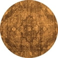 thumbnail image 1 of Ahgly Company Indoor Round Abstract Orange Contemporary Area Rugs, 4' Round, 1 of 1