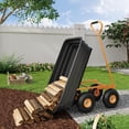 thumbnail image 4 of Bingirl 4 - Wheel 600Lbs Garden Dump Wagon with 10 - Inch Wheels and Quick - Release Tipping Function, 4 of 7