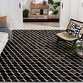 thumbnail image 2 of SAFAVIEH Studio Leather Rebecca Geometric Area Rug, Black/Brown, 8' x 10', 2 of 9