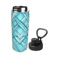 thumbnail image 3 of 18oz Three-Finger Cover Space Pot 2.9×9in Durable And Practical No Smell No Smell For Outdoor Sports Commuting Camping Turquoise Moroccan Trellis Hand-Drawn Sketch_1, 3 of 8