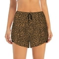 thumbnail image 2 of Sigee Leopard for Women's Athletic Shorts High Waisted Running Shorts Pocket Sporty Short Gym Elastic Workout ShortsLarge, 2 of 9