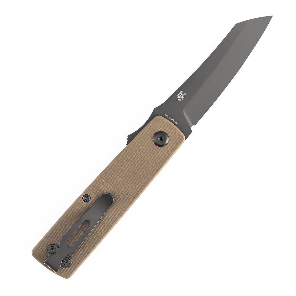 Tenable Higonokami Folding Pocket Knife,3.02'' Gray Coating D2 Blade,Light Sand G10 Handle,B2135A5