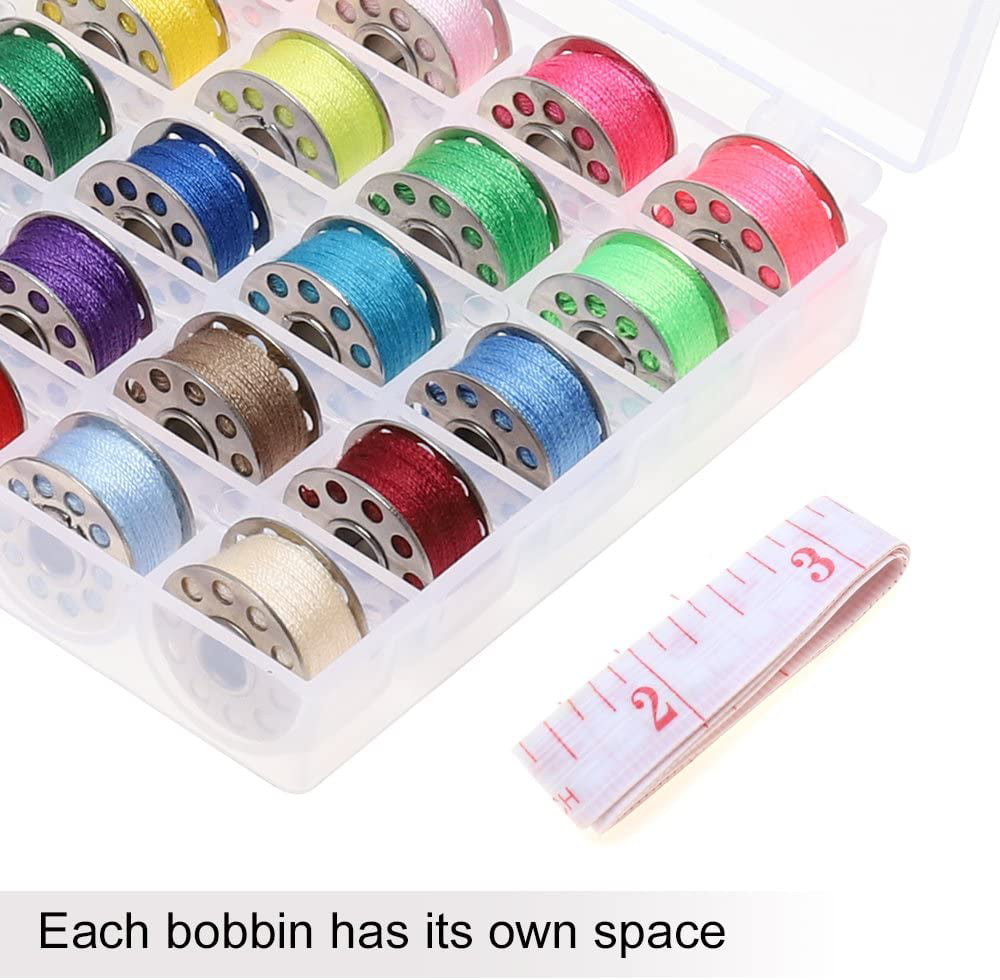 Sewing Thread Kit Bobbins and Sewing Thread with Bobbin Case Soft ...