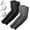 2 Pairs: 1 Pair Black, 1 Pair Dark Gray, variant on UV Sun Protection Arm Sleeves - Compression Arm Sleeve, UV Arm Sleeves Men, Women - Golf Cooling Sleeves