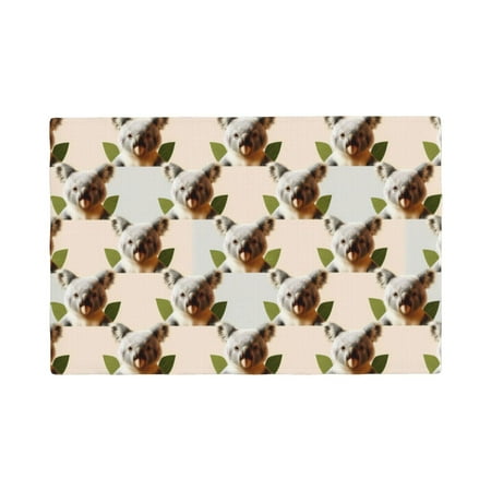 

Placemats Set of 4 Art cute koala Place mats for Dining Table Indoor/Outdoor Cute Heat Resistant Washable Table Mats(18 x 12 )