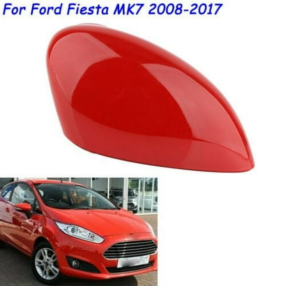 1pcs Left/right Side Mirror Cover Passenger Red For Ford Fiesta MK7 2009-2015 RED RIGHT DRIVERS SIDE DOOR WING MIRROR COVER CAP