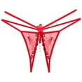 thumbnail image 2 of HUPOM Maternity Underwear Cotton Panties For Women Open Crotch Leisure Tie Comfort Waist Red One Size, 2 of 5