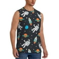 thumbnail image 2 of Daiia Space Printed Men's Tank Tops,Casual Soft Sleeveless Gym Muscle Shirts Bodybuilding Tee-Medium, 2 of 8
