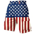 thumbnail image 5 of DIOAZUD Mens Lightweight American Flag Cargo Shorts Patriotic Print Multi Pockets Casual Outdoor Hiking Daily Wear, 5 of 7