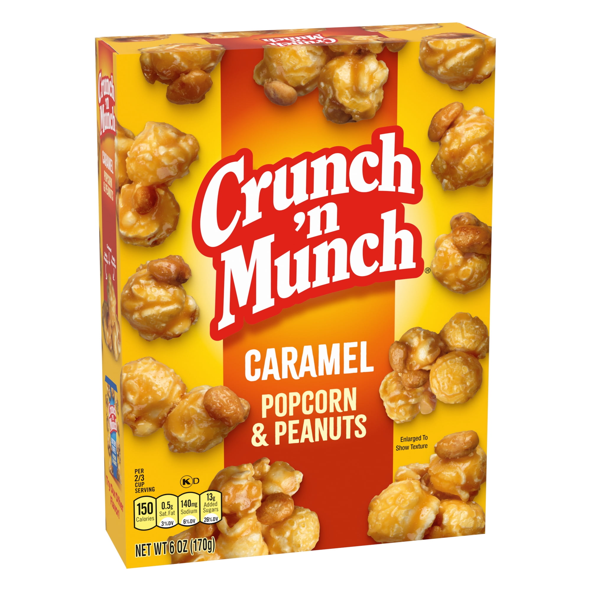(12 pack) Crunch 'n Munch Caramel Popcorn with Peanuts, 6 oz.