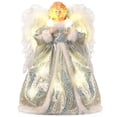 thumbnail image 1 of Decoración para árbol de Navidad WOKEISE Angel con luces plateadas, 1 of 7