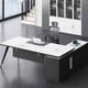 thumbnail image 5 of Wooden L Shaped Office Desks Bureau Modern Multifunctional Drawers Office Desks Keyboard Reception Scrivania Angolare Furnitures My Lux Decor Round, 5 of 24