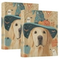 thumbnail image 2 of Dog Wearing A Witch Hat 3 Ring Hardcover Binders 1.5in Round Rings for Letter-Size Folder Paper Organizer Pockets for Office Student Recipe, 2 of 9