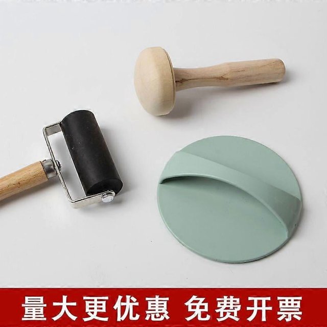 1 Set Printmaking Tool Set Mushroom Roller for Block Printing Woodcut Plastic Press Ink Roller Art Supplies for Professional Artists and Beginners