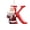 K, variant on E Christmas Letter Pendant For Tree Decor 8Cm Size E Letter For Custom Ornaments Acrylic Construction